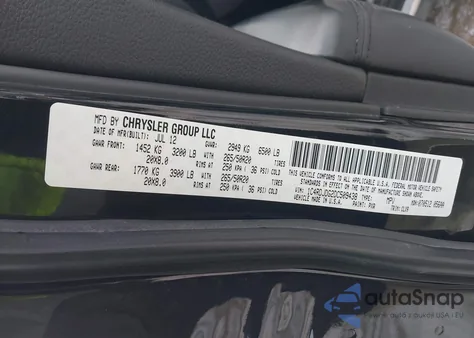 2013 Dodge Durango Crew z USA, uszkodzony, nr VIN 1C4RDJDG2DC509438